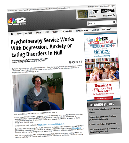 Psychotherapy Hull in the Media